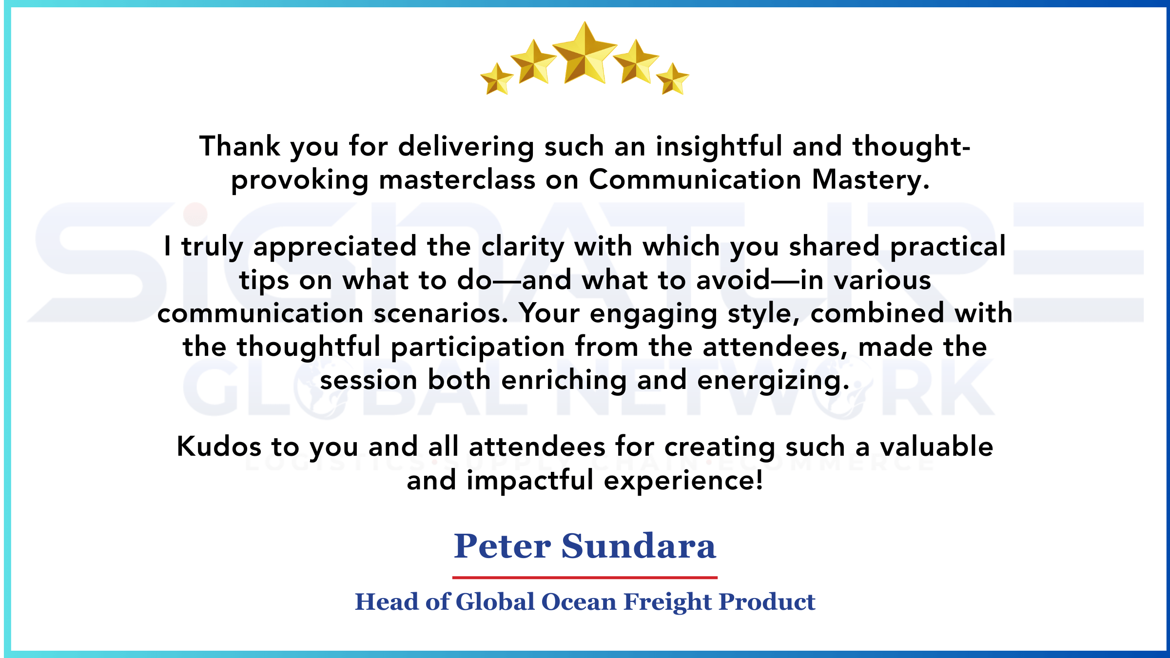 masterclass testimonial