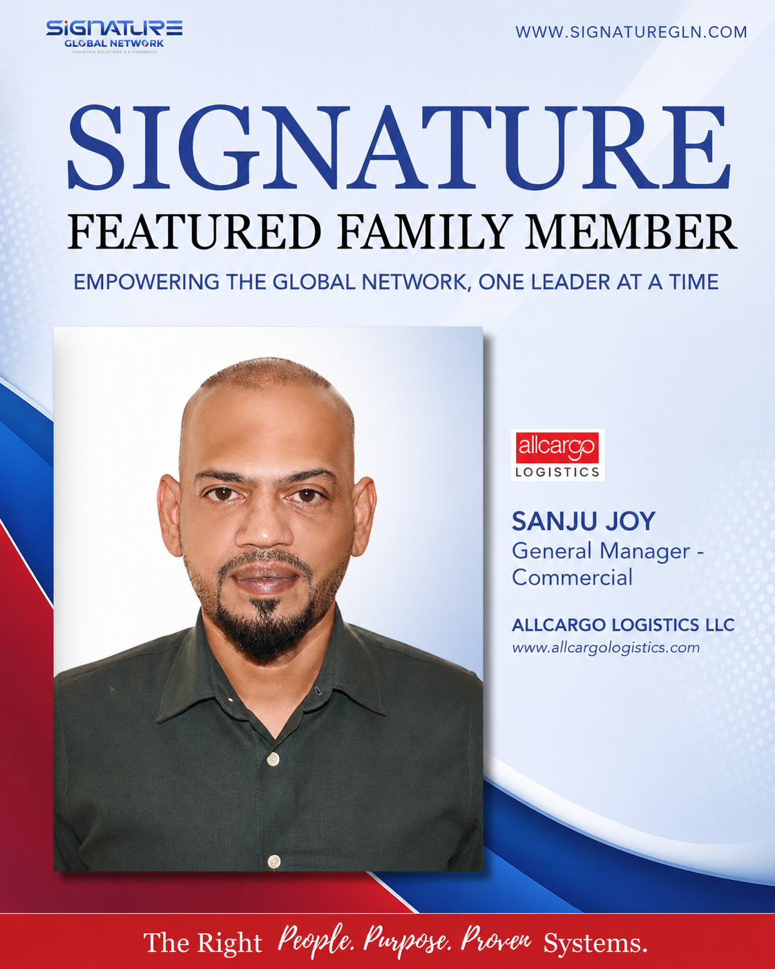 Welcome ALLCARGO LOGISTICS LLC to SGN