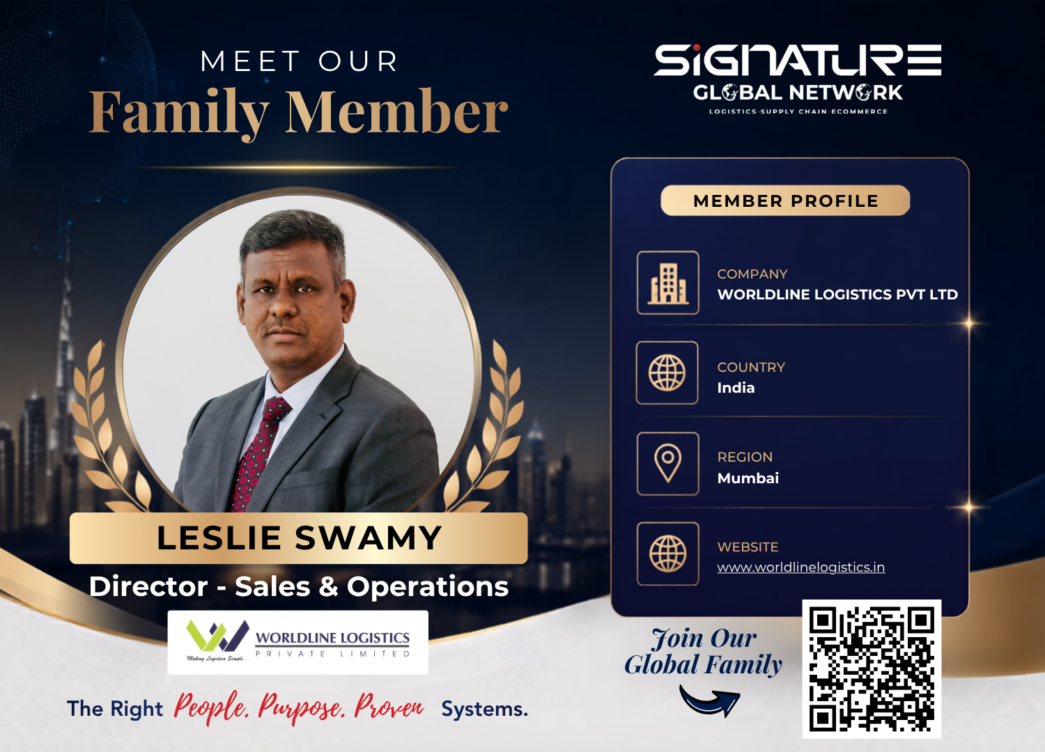Welcome WORLDLINE LOGISTICS PVT LTD to SGN